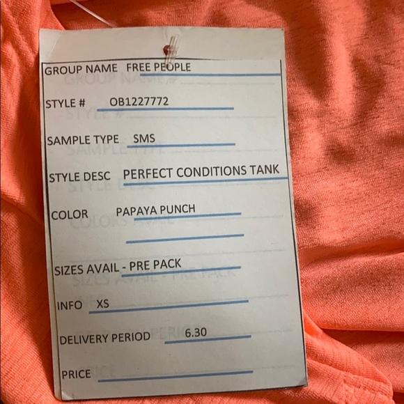Free People Perfect Conditions Papaya Punch Tank - Picture 5 of 6